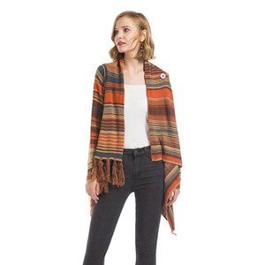 Morningside Rural Fringe Sweater Knitted Cardigan Coat (size S)